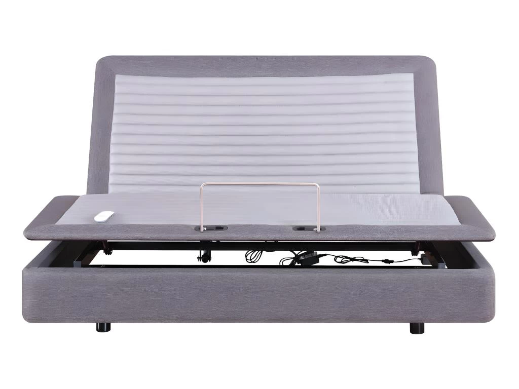 Lit électrique Relaxation Monocouchage Matelas 100% Latex 3 Zones PASIPHAE De DREAMEA - Gris - 160 X 200 Cm 2 Lit électrique Relaxation Monocouchage Matelas 100% Latex 3 Zones PASIPHAE De DREAMEA - Gris - 160 X 200 Cm – Image 2