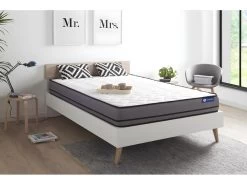 Matelas ACTILATEX 200x200cm 2 Faces à MÉMOIRE DE FORME+LATEX 3zones De Confort