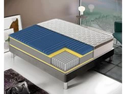 Matelas Ressorts Ensachés 1600 - Housse Anatomique - 7 Zones De Confort 140x200 Cm