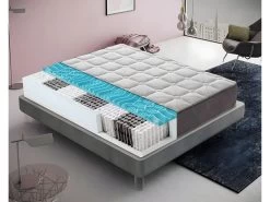 Matelas à Ressorts Ensachés Et Memory Foam - Memory Foam 5 Cm - Orthopédique – Résistant 160x200 Cm
