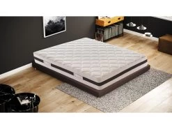 Matelas 900 Ressorts Ensachés Et Mousse Mémoire 9 Zones De Confort Hauteur 22 Cm 200x200 Cm