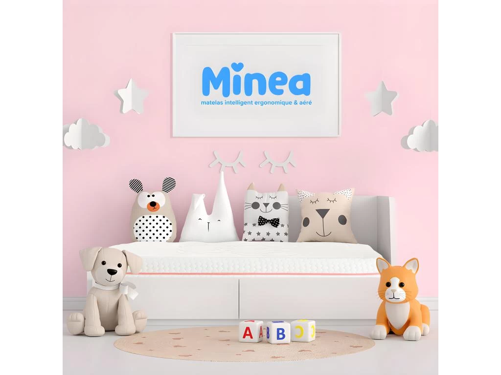 MINEA | Matelas SWEET DREAMS Rose 60x120 Cm | Mousses Haute Densité & Supersoft 2 MINEA | Matelas SWEET DREAMS Rose 60x120 Cm | Mousses Haute Densité & Supersoft – Image 2