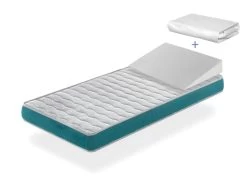 Pack Matelas EKOZEN 60x120 Epaisseur 11 Cm + Plan Incline 15º + Protege Matelas 60x120cm