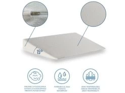 Pack Matelas EKOZEN 67x137 Epaisseur 11 Cm + Plan Incline 15º + Protege Matelas 67x137 Cm -Magasin de lits matelas 12460675