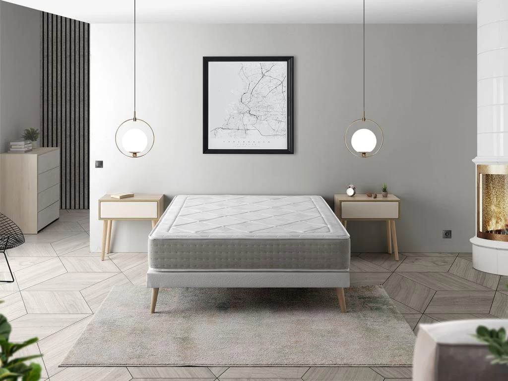 Matelas Ressorts Ensaches 80X180 CORAL, Epaisseur 25 CM, Multicouche, Antistress, Ergonomique Et Respirant. Fermete 4/5 2 Matelas Ressorts Ensaches 80X180 CORAL, Epaisseur 25 CM, Multicouche, Antistress, Ergonomique Et Respirant. Fermete 4/5 – Image 2