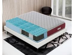 Matelas à Ressorts Ensachés Et Mousse Mémoire - 9 Zones Différentes 140x200 Cm