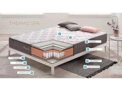 Matelas 180x200 Ressorts Visco Thermo Spa | Ressorts Ensachés | épaisseur 26 Cm | Systéme à Ressorts 3.0 | Multicouche - Confort Multizone -Magasin de lits matelas 21962853
