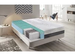Matelas à Ressorts Ensachés - Mémoire De Forme - à 9 Zones Avec Revêtement Amovible Modèle Bacio 160x200 Cm
