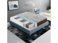 Matelas à Ressorts Ensachés Et Mousse à Mémoire - Hauteur 23 Cm 140x200 Cm