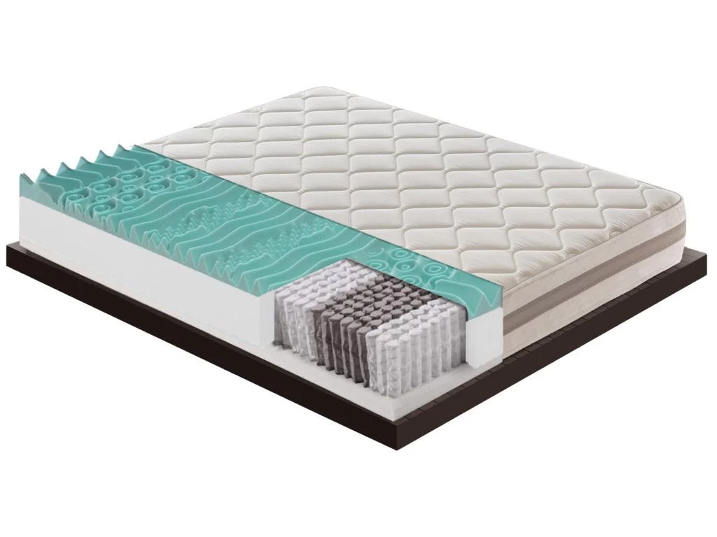 Matelas à Ressorts Ensachés Et Mousse Mémoire 9 Zones De Confort Hauteur 22 Cm 160x200 Cm 2 Matelas à Ressorts Ensachés Et Mousse Mémoire 9 Zones De Confort Hauteur 22 Cm 160x200 Cm – Image 2