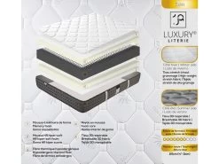 Matelas 180x200 Cm Zen évolution, Mémoire De Forme, 10 Zones De Confort, Indépendance Du Couchage, Réversible, Orthopédique, 20 Cm -Magasin de lits matelas 9045311