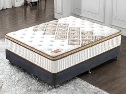 Matelas Errakis 200x200cm - Technologie Hybrid: Ressorts Ensachés + Mousse HDensité-Épaisseur 28cm- Soutien Tonique Parfait & Confort Hôtel- Label SANITIZED -Magasin de lits matelas 9273781