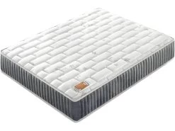 Matelas Galice 200x200cm - Hybrid:Ressorts Ensachés+Mousse Mémoire De Forme-Épaisseur 25cm-Soutien Tonique Parfait & Indépendance De Couchage-Label SANITIZED