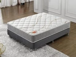 Matelas Essem 200x200cm - Technologie Hybrid: Ressorts Ensachés + Mousse HDensité-Épaisseur 25cm-Soutien Tonique Parfait & Indépendance De Couchage-Label SANITIZED -Magasin de lits matelas 9274203