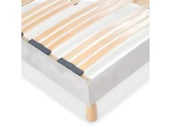 BELLECOUR LITERIE | Sommier à Lattes En Bois CAPITOLE 140x200 Cm | Coloris Gris Clair | Livré En Kit -Magasin de lits sommier 11149635