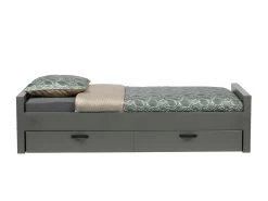 Morris - Tiroir En Pin Massif Pour Lit 90x200cm - Couleur - Gris -Magasin de lits sommier 13392673