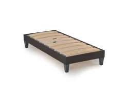 Sommier En Kit 1 Place Tissu Gris 80x200