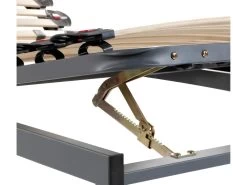 Sommier De Relaxation Manuel Monté Sur Tenons, 3 Plans De Couchage, Fermeté Réglable Par Curseurs - 80 X 200 Cm - RUOTI De DREAMEA -Magasin de lits sommier 14881