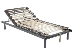 Sommier De Relaxation Manuel Monté Sur Tenons, 3 Plans De Couchage, Fermeté Réglable Par Curseurs - 80 X 200 Cm - RUOTI De DREAMEA -Magasin de lits sommier 15499