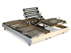 Sommier électrique De Relaxation Lattes Multiplis - 5 Plans - Fermeté Réglable - 80 X 200 Cm - Blanc - FENRIR De DREAMEA -Magasin de lits sommier 161116