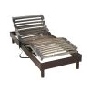 Sommier électrique De Relaxation à Lattes En Bois Wengé 90x200