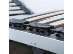 Sommier électrique De Relaxation Tout Lattes Tissu Gris Clair 2x80x200 -Magasin de lits sommier 19478253