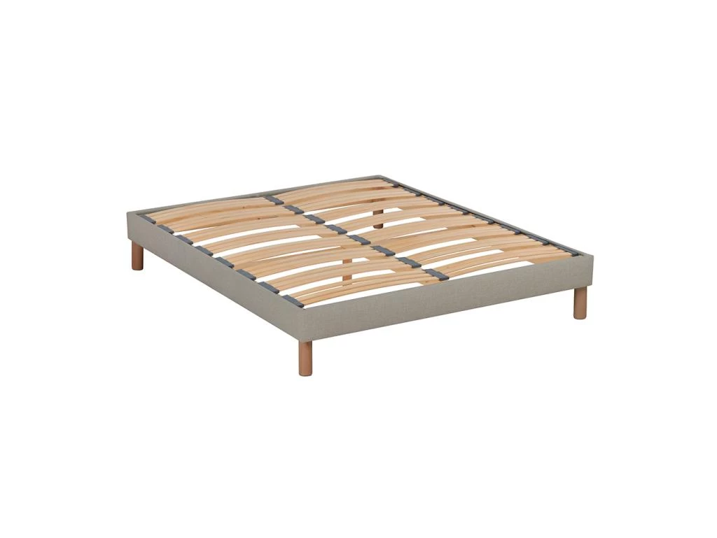 NUIT DE COTON | Sommier à Lattes En Bois LINO 140x190 Cm | Coloris Beige | Livré En Kit 1 NUIT DE COTON | Sommier à Lattes En Bois LINO 140x190 Cm | Coloris Beige | Livré En Kit
