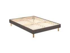 Sommier En Kit Enduit Taupe à Lattes Merinos 140x190