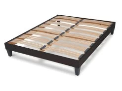 OLYMPE LITERIE | Sommier à Lattes En Bois KIT15 200x220 Cm | Coloris Gris Anthracite | Livré En Kit