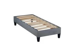 OLYMPE LITERIE | Sommier à Lattes En Bois ERGOSTAR 90x200 Cm | Coloris Gris Clair | Livré En Kit