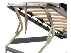 Sommier De Relaxation Manuel Monté Sur Tenons, 3 Plans De Couchage, Fermeté Réglable Par Curseurs - 80 X 200 Cm - RUOTI De DREAMEA -Magasin de lits sommier 7762