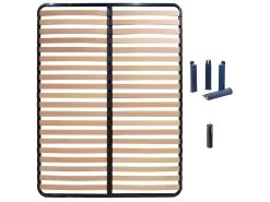 ALTOLATTES - Pack Sommier 2x20 Lattes 140x190cm + Pieds Bleus + Pied Central