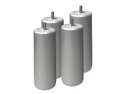 TAPIKIT - Sommier Tapissier Démontable 2x20 Lattes 160x200cm Lin + Pieds Argent 15cm -Magasin de lits sommier 9003505