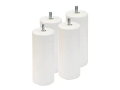 TAPIKIT - Sommier Tapissier Démontable 2x20 Lattes 140x190cm Lin + Pieds Blancs 15cm -Magasin de lits sommier 9009917