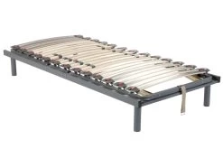 Sommier De Relaxation Manuel Monté Sur Tenons, 3 Plans De Couchage, Fermeté Réglable Par Curseurs - 80 X 200 Cm - RUOTI De DREAMEA -Magasin de lits sommier 9060